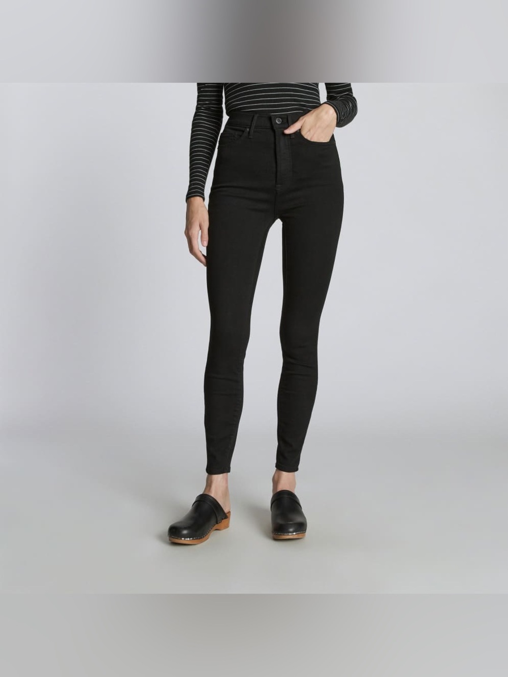 Everlane The Way high skinny jeans denim black high waist
